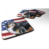 "Caroline's Treasures Bernese Mountain Dog Patriotic Decorative coasters, Multicolor"