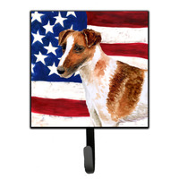 "Caroline's Treasures Smooth Fox Terrier Patriotic Wall Hook, Small, Multicolor"