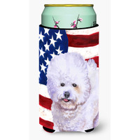 "Caroline's Treasures Bichon Frise Patriotic Decorative Can Hugger, Tall Boy, Multicolor"