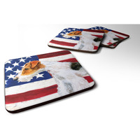 "Caroline's Treasures Fox Terrier Patriotic Decorative coasters, Multicolor"