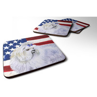 "Caroline's Treasures Maltese Patriotic Decorative coasters, Multicolor"