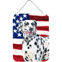 "Caroline's Treasures Dalmatian Patriotic Metal Print, 16"" x 12"", Multicolor"