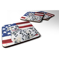 "Caroline's Treasures Dalmatian Patriotic Decorative coasters, Multicolor"