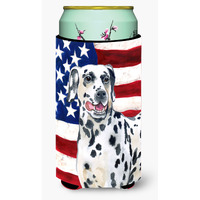 "Caroline's Treasures Dalmatian Patriotic Decorative Can Hugger, Tall Boy, Multicolor"