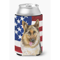 "Caroline's Treasures German Shepherd Patriotic Decorative Can Hugger, Multicolor"