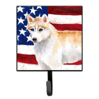 "Caroline's Treasures Siberian Husky Patriotic Wall Hook, Small, Multicolor"
