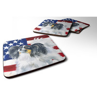 "Caroline's Treasures Papillon Patriotic Decorative coasters, Multicolor"