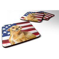 "Caroline's Treasures Chihuahua Patriotic Decorative coasters, Multicolor"