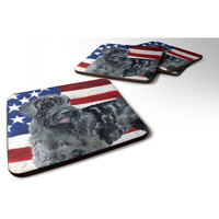 "Caroline's Treasures Giant Schnauzer Patriotic Decorative coasters, Multicolor"