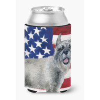 "Caroline's Treasures Schnauzer Patriotic Decorative Can Hugger, Multicolor"