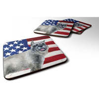 "Caroline's Treasures Schnauzer Patriotic Decorative coasters, Multicolor"