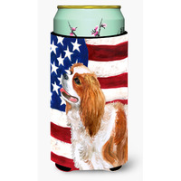 "Caroline's Treasures Cavalier Spaniel Patriotic Decorative Can Hugger, Tall Boy, Multicolor"