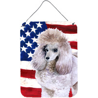 "Caroline's Treasures Poodle Patriotic Metal Print, 16"" x 12"", Multicolor"