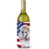 "Caroline's Treasures Poodle Patriotic Decorative Bottle Hugger, 750ml, Multicolor"