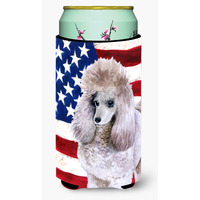 "Caroline's Treasures Poodle Patriotic Decorative Can Hugger, Tall Boy, Multicolor"