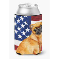 "Caroline's Treasures Small Brabant Griffon Patriotic Decorative Can Hugger, Multicolor"