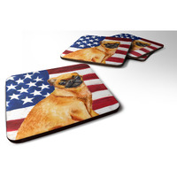 "Caroline's Treasures Small Brabant Griffon Patriotic Decorative coasters, Multicolor"