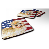 "Caroline's Treasures Morkie Patriotic Decorative coasters, Multicolor"