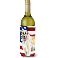 "Caroline's Treasures Irish Wolfhound Patriotic Decorative Bottle Hugger, 750ml, Multicolor"