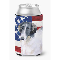 "Caroline's Treasures Borzoi Patriotic Decorative Can Hugger, Multicolor"