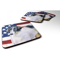 "Caroline's Treasures Borzoi Patriotic Decorative coasters, Multicolor"