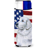 "Caroline's Treasures Maremma Sheepdog Patriotic Decorative Can Hugger, Slim, Multicolor"