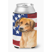 "Caroline's Treasures Rhodesian Ridgeback Patriotic Decorative Can Hugger, Multicolor"