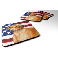 "Caroline's Treasures Rhodesian Ridgeback Patriotic Decorative coasters, Multicolor"
