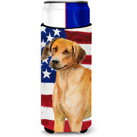 "Caroline's Treasures Rhodesian Ridgeback Patriotic Decorative Can Hugger, Slim, Multicolor"