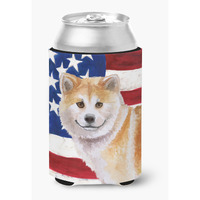 "Caroline's Treasures Shiba Inu Patriotic Decorative Can Hugger, Multicolor"