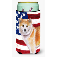 "Caroline's Treasures Shiba Inu Patriotic Decorative Can Hugger, Tall Boy, Multicolor"