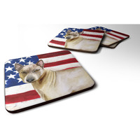 "Caroline's Treasures Thai Ridgeback Patriotic Decorative coasters, Multicolor"
