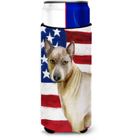 "Caroline's Treasures Thai Ridgeback Patriotic Decorative Can Hugger, Slim, Multicolor"