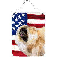 "Caroline's Treasures Pekingese Patriotic Metal Print, 16"" x 12"", Multicolor"