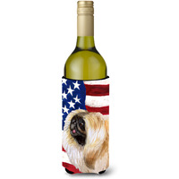 "Caroline's Treasures Pekingese Patriotic Decorative Bottle Hugger, 750ml, Multicolor"