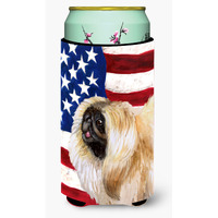 "Caroline's Treasures Pekingese Patriotic Decorative Can Hugger, Tall Boy, Multicolor"