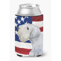 "Caroline's Treasures Sealyham Terrier Patriotic Decorative Can Hugger, Multicolor"