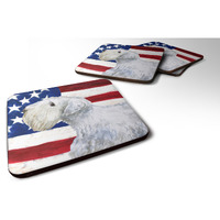 "Caroline's Treasures Sealyham Terrier Patriotic Decorative coasters, Multicolor"