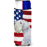 "Caroline's Treasures Sealyham Terrier Patriotic Decorative Can Hugger, Slim, Multicolor"