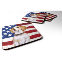 "Caroline's Treasures Beagle Patriotic Decorative coasters, Multicolor"