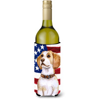 "Caroline's Treasures Beagle Patriotic Decorative Bottle Hugger, 750ml, Multicolor"