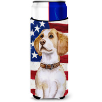 "Caroline's Treasures Beagle Patriotic Decorative Can Hugger, Slim, Multicolor"