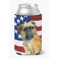 "Caroline's Treasures Brussels Griffon Patriotic Decorative Can Hugger, Multicolor"