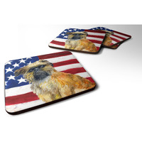 "Caroline's Treasures Brussels Griffon Patriotic Decorative coasters, Multicolor"