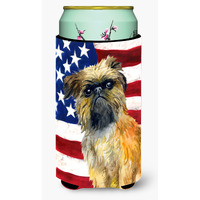 "Caroline's Treasures Brussels Griffon Patriotic Decorative Can Hugger, Tall Boy, Multicolor"