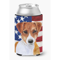"Caroline's Treasures Jack Russell Terrier Patriotic Decorative Can Hugger, Multicolor"