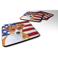 "Caroline's Treasures Jack Russell Terrier Patriotic Decorative coasters, Multicolor"