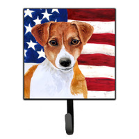 "Caroline's Treasures Jack Russell Terrier Patriotic Wall Hook, Small, Multicolor"