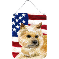 "Caroline's Treasures Cairn Terrier Patriotic Metal Print, 16"" x 12"", Multicolor"