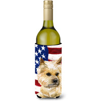 "Caroline's Treasures Cairn Terrier Patriotic Decorative Bottle Hugger, 750ml, Multicolor"